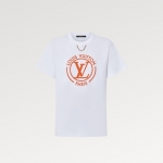 ルイヴィトン 半袖 トップス フロック LV Tシャツ 白 1AFTU5 1AFTTY