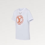 ルイヴィトン 半袖 トップス フロック LV Tシャツ 白 1AFTU5 1AFTTY