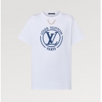 ルイヴィトン 半袖 トップス フロック LV Tシャツ 白 1AFTU5 1AFTTY