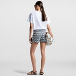 ルイヴィトン 半袖 トップス フロック LV Tシャツ 白 1AFTU5 1AFTTY