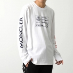 モンクレール 長袖Tシャツ メンズ ロングスリーブ ロンT ロゴ クルーネック コットン 8D00006 89A7G