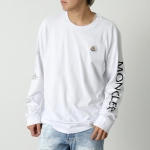 モンクレール 長袖 Tシャツ メンズ ロングスリーブ ロンT ロゴ クルーネック コットン 8D00008 8390T