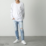 モンクレール 長袖 Tシャツ メンズ ロングスリーブ ロンT ロゴ クルーネック コットン 8D00008 8390T