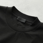 モンクレール マットブラック 長袖Tシャツ メンズ ロンT コットン ロゴ 立体ロゴ クルーネック 8D00004 8390T 999