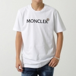 モンクレール 半袖Tシャツ メンズ ロゴT コットン ロゴパッチ クルーネック カットソー 8C00025 8390T