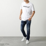 モンクレール 半袖Tシャツ メンズ ロゴT コットン ロゴパッチ クルーネック カットソー 8C00025 8390T