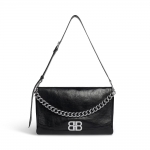 バレンシアガ後払い Bb Soft ラージフラップバッグ レディース ブラック 748488 2AAI4 1000