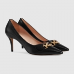 GUCCI グッチ ミディアム ヒール パンプス レザー レディース 596860 C9D00 1000