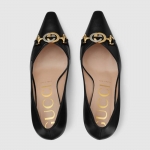 GUCCI グッチ ミディアム ヒール パンプス レザー レディース 596860 C9D00 1000