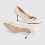 GUCCI グッチ ミディアム ヒール パンプス レザー レディース 596860 C9D00 9050
