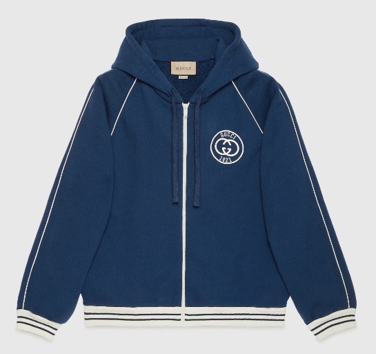 グッチ  コットン ジャージー スウェット シャツ ブルー 756648 XJFV7 4030