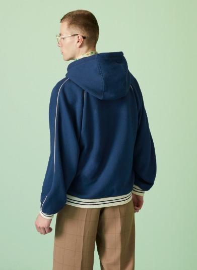 グッチ  コットン ジャージー スウェット シャツ ブルー 756648 XJFV7 4030