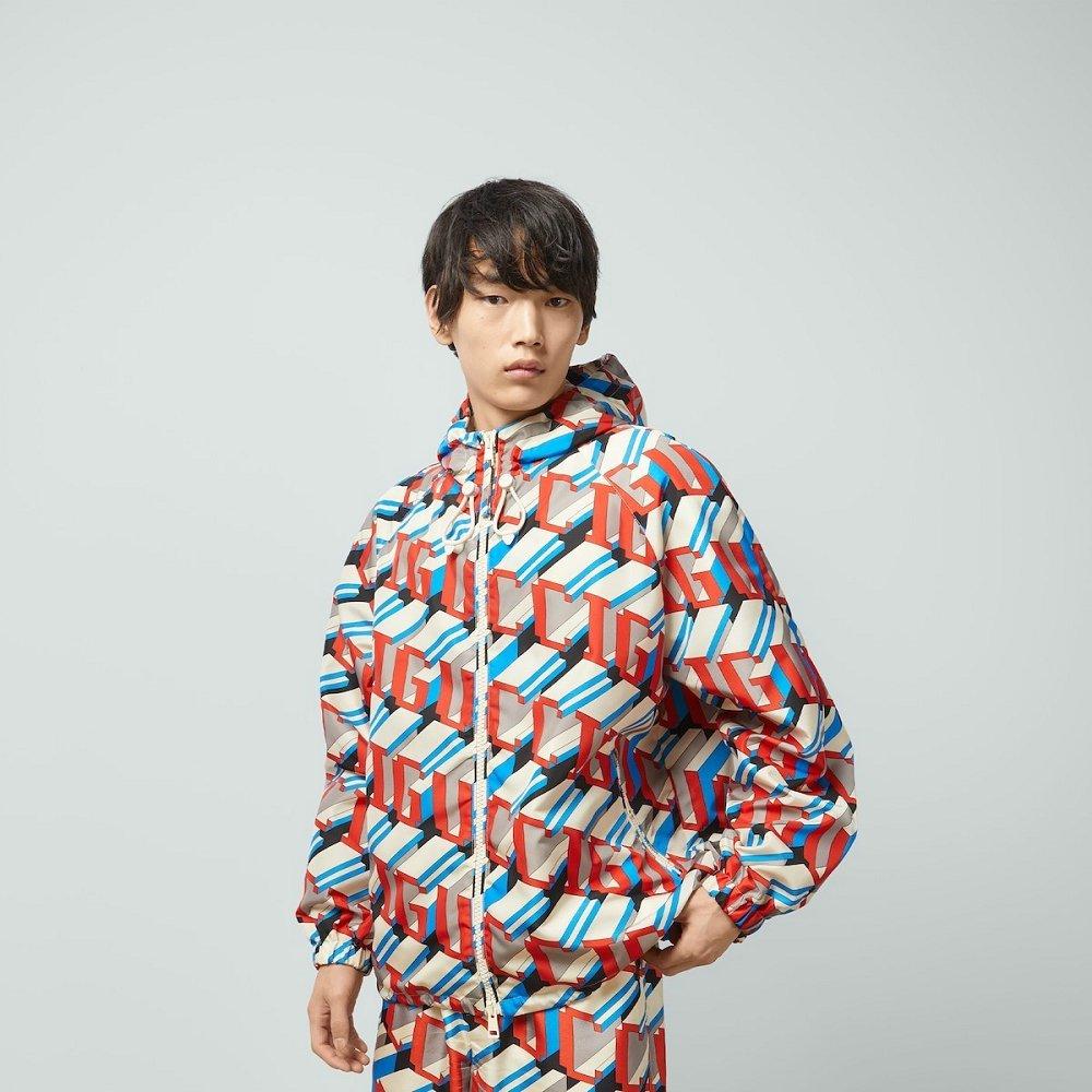 グッチ ピクセルプリント ナイロンジャケット 770270 ZAPEU 9376