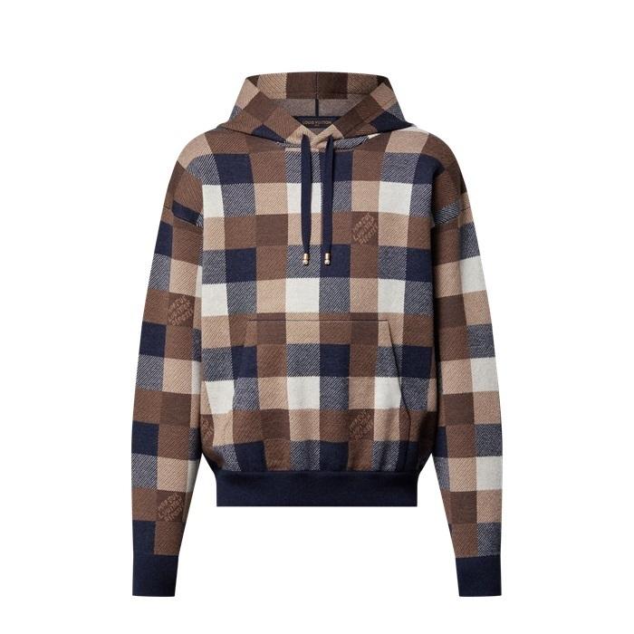 Louis Vuitton ダミエ カシミヤアンドウールブレンド フーディ 1AFXJV