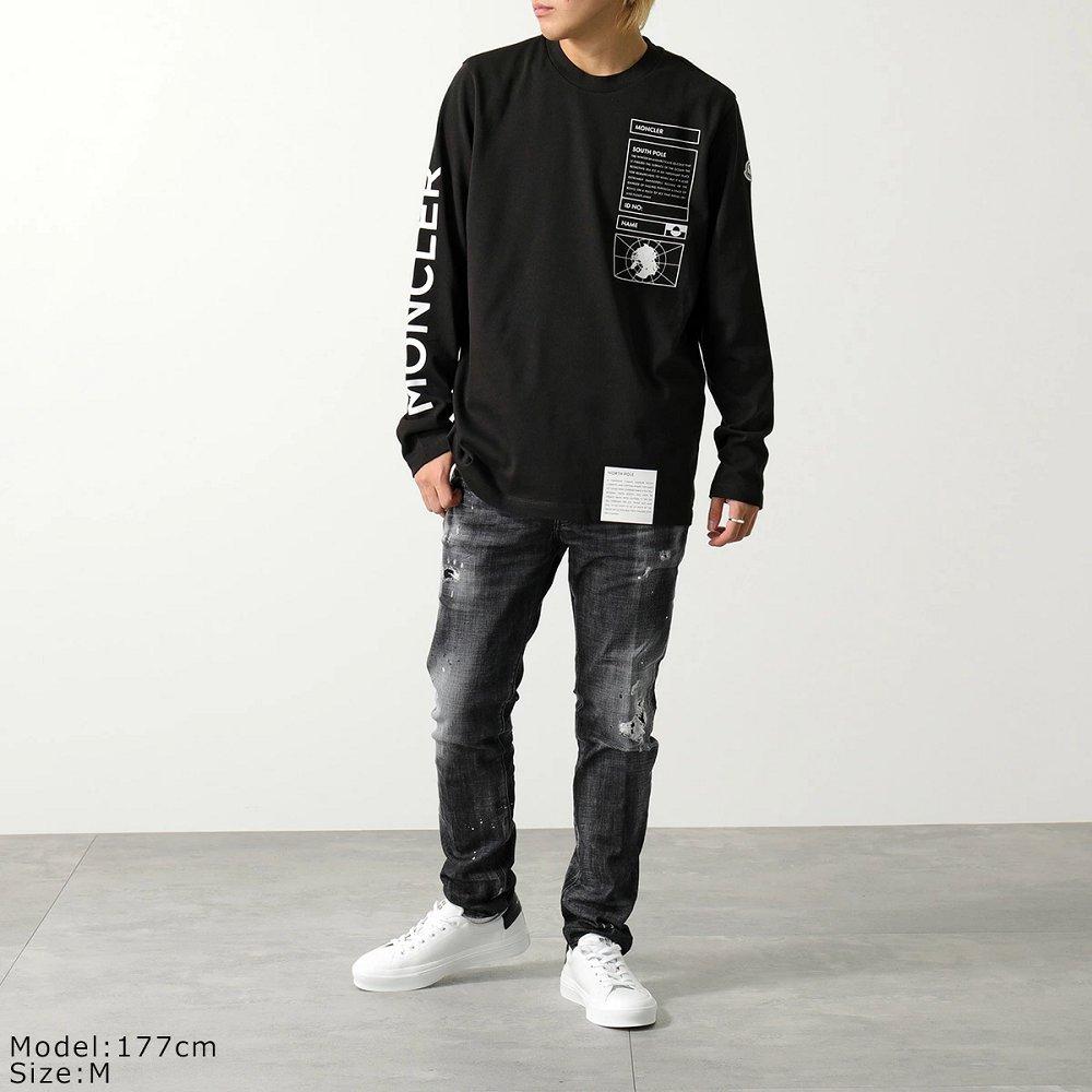 モンクレール ロングスリーブTシャツ メンズ コットン クルーネック レタリング ラバープリント ロゴ 8D00010 899T7 999