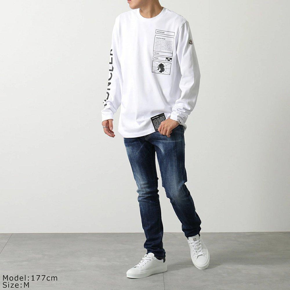 モンクレール ロングスリーブTシャツ メンズ コットン クルーネック レタリング ラバープリント ロゴ 8D00010 899T7 999