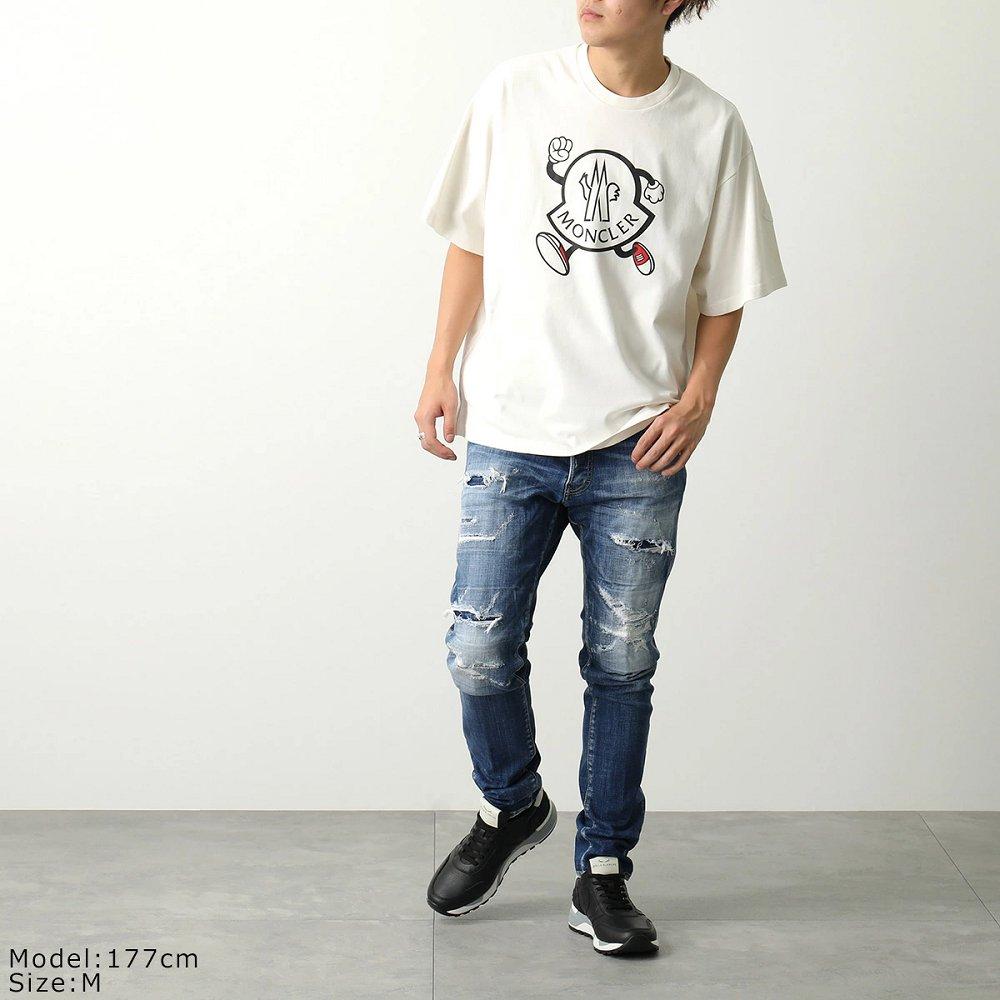 モンクレール 半袖 Tシャツ メンズ コットン ロゴ ロゴT クルーネック オーバーサイズ 8C00010 M2643