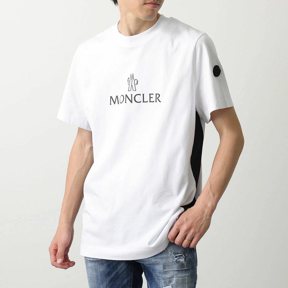 モンクレール グルノーブル Tシャツ メンズ コットン クルーネック カットソー ロゴ プリント 8C00060 829H8