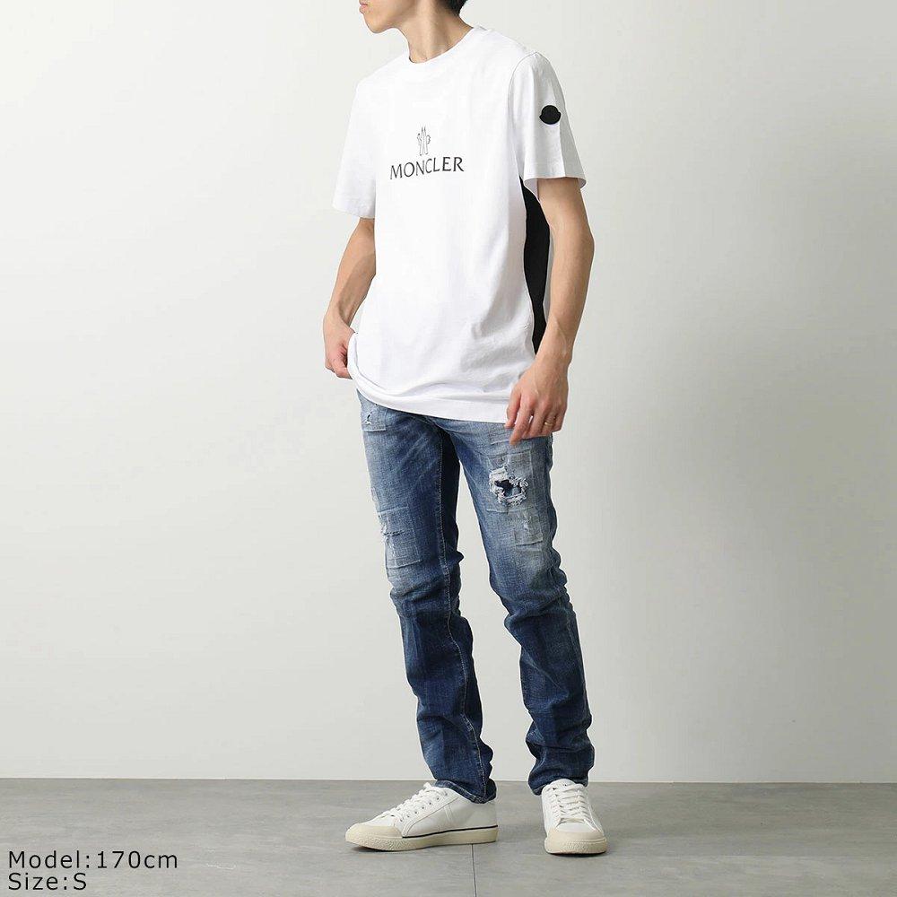 モンクレール グルノーブル Tシャツ メンズ コットン クルーネック カットソー ロゴ プリント 8C00060 829H8