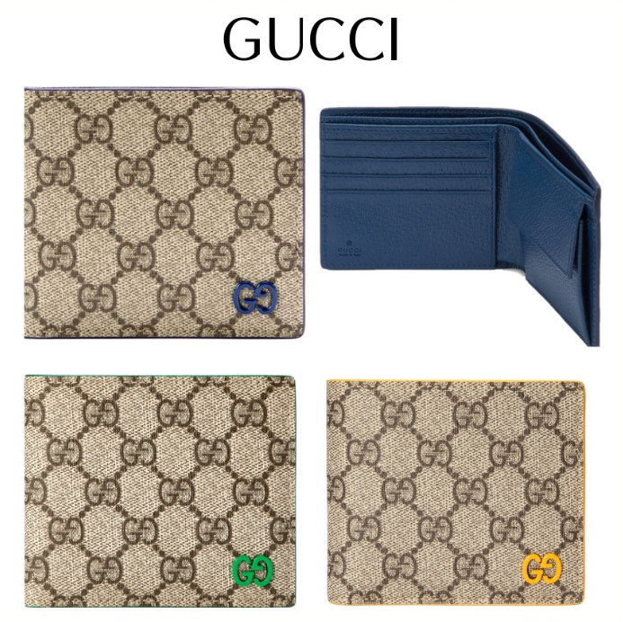  グッチ代引き GGスプリーム キャンバス 二つ折り財布 メンズ 768244 FACQC