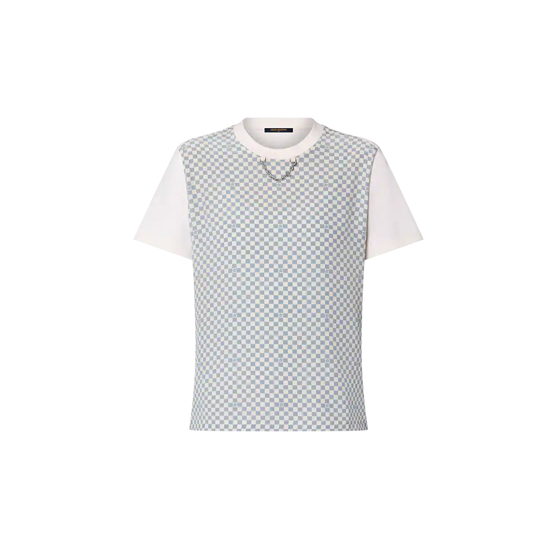 ルイヴィトン半袖 ダミエ フロント Tシャツ 1AFP99