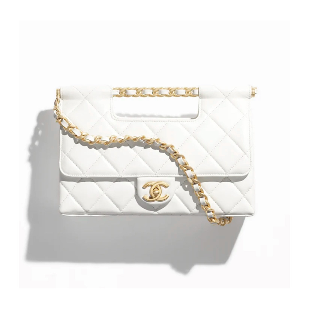 CHANEL トップハンドル フラップバッグ AS5428 B20556 10601