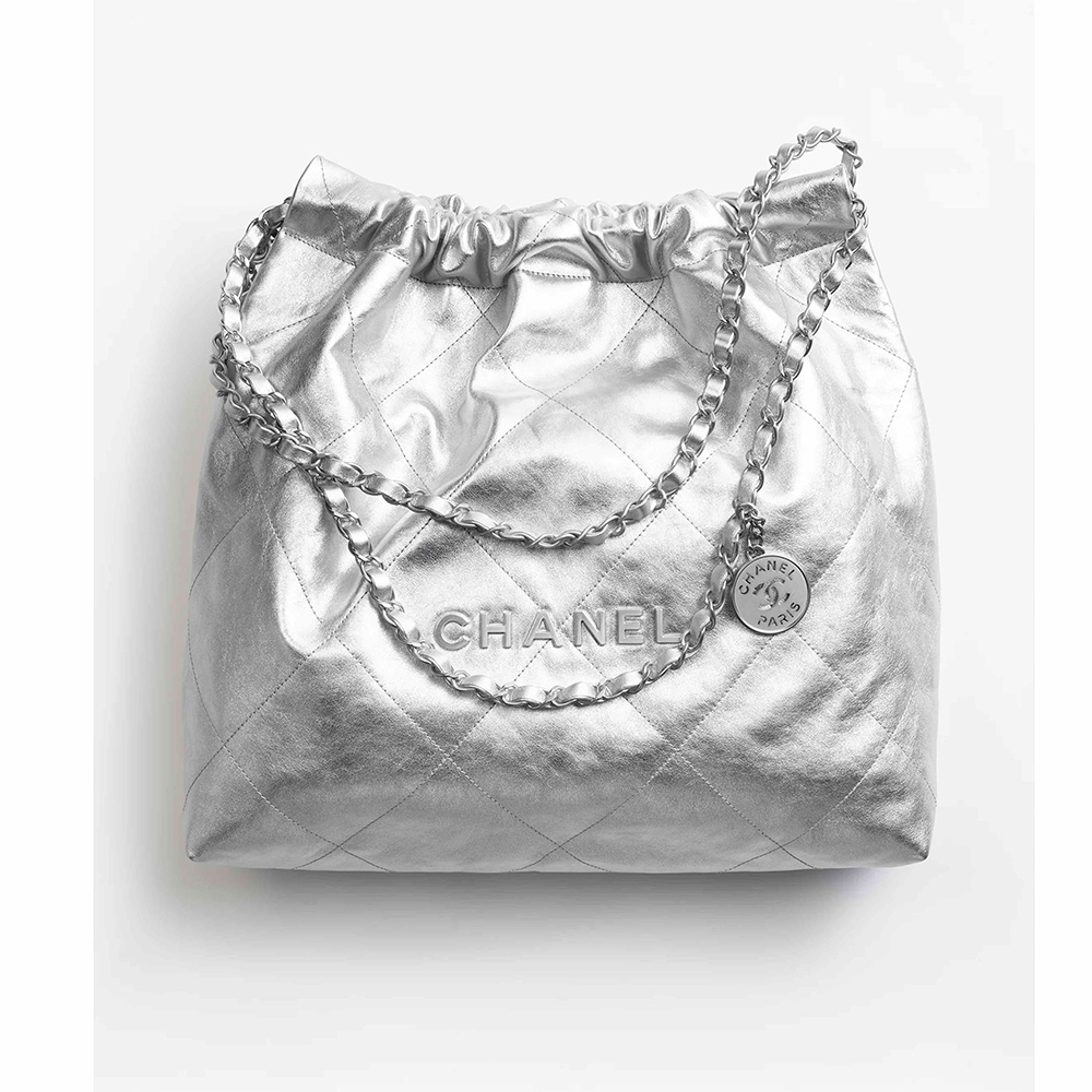 CHANEL デニムチェーン22バックミディアムステッチ AS3261 B18165 NZK51