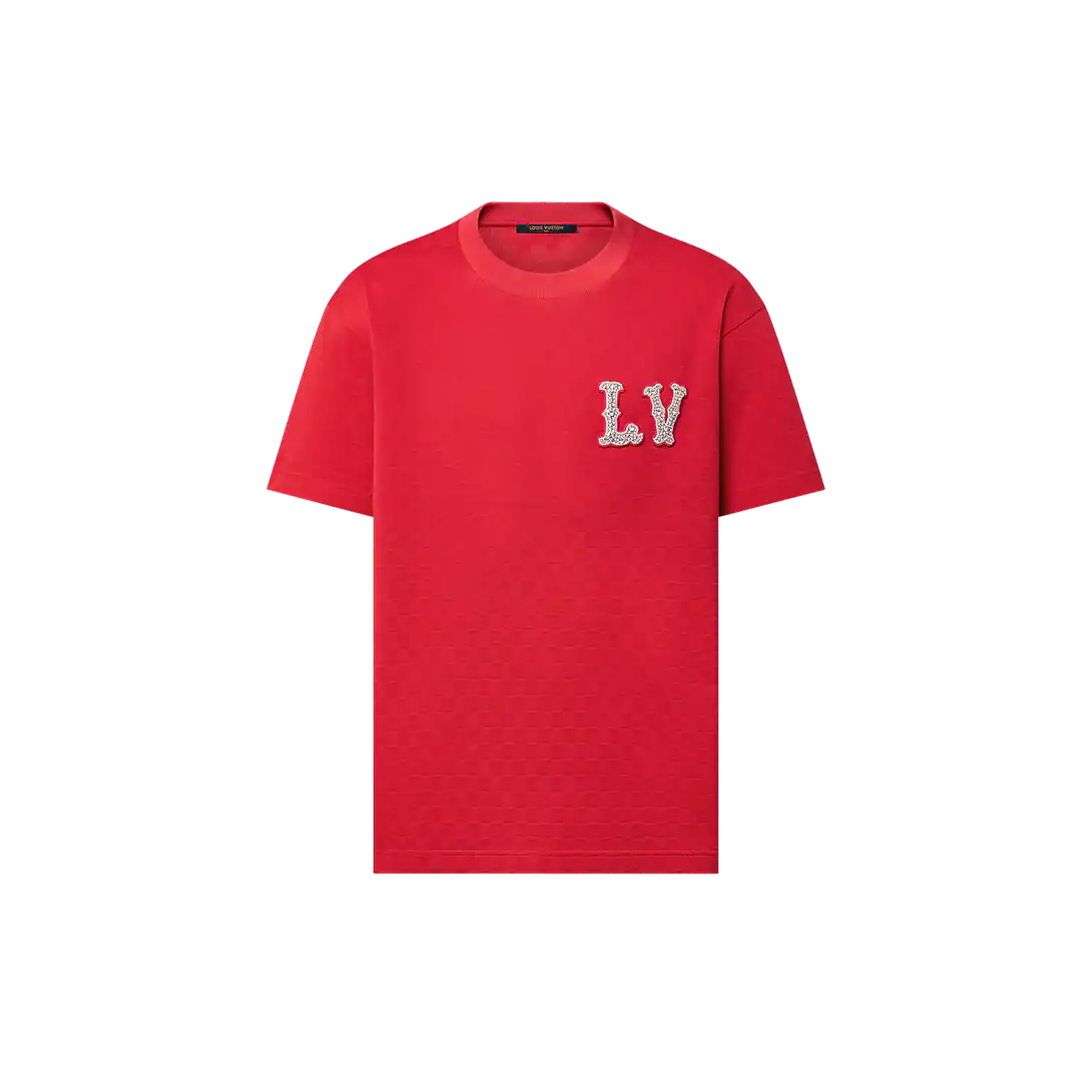 ルイヴィトン LV ストラスパッチ コットンピケ Tシャツ 1AFJEI