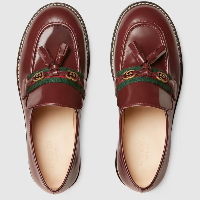 グッチ GUCCI ウェブ ストライプ付き キッズ ローファー 662190 1PKE0 6161