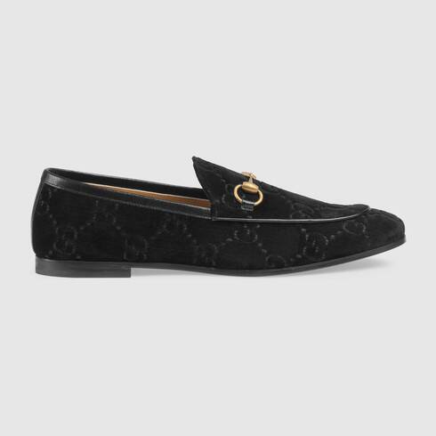 グッチ GUCCI ヨルダーン GGベルベット ローファー ブラック 430088 9JT80 1000
