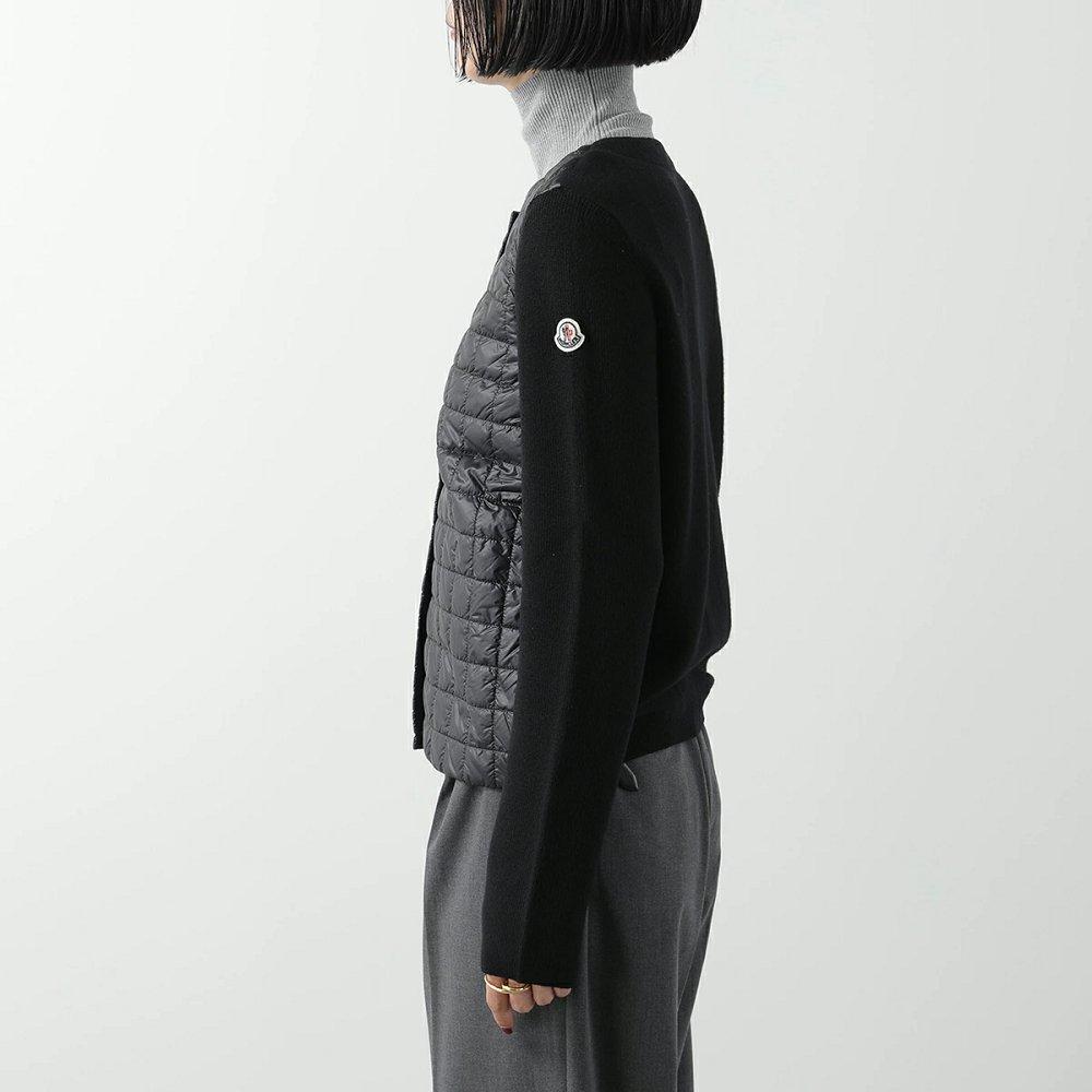 モンクレール カーディガン CARDIGAN レディース ジャケット ニット ナイロン パデット切替 9B00001 M1131