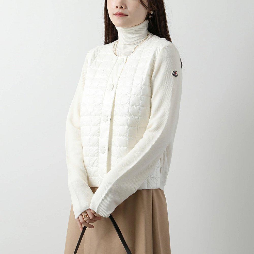モンクレール カーディガン CARDIGAN レディース ジャケット ニット ナイロン パデット切替 9B00001 M1131