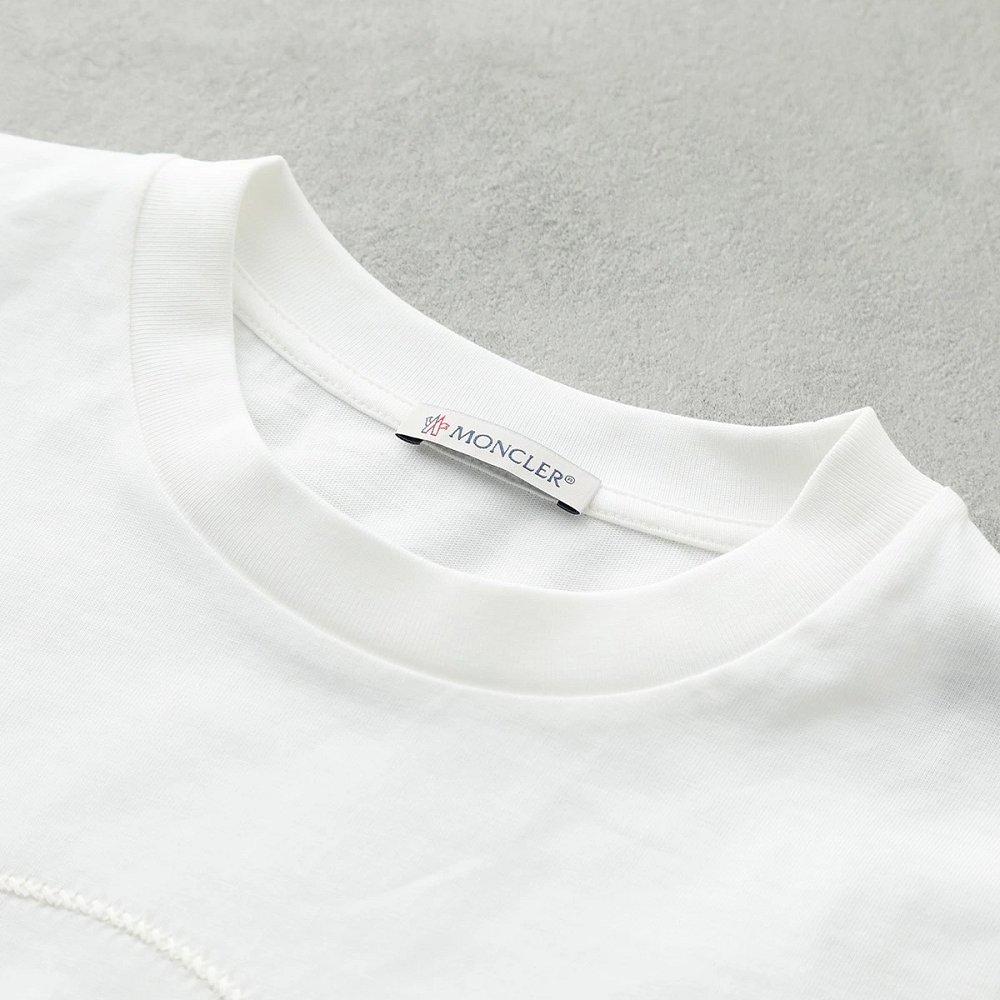 モンクレール 半袖Tシャツ レディース コットン カットソー トップス ロゴ 刺繍 半袖 丸首 8C00014 829HP