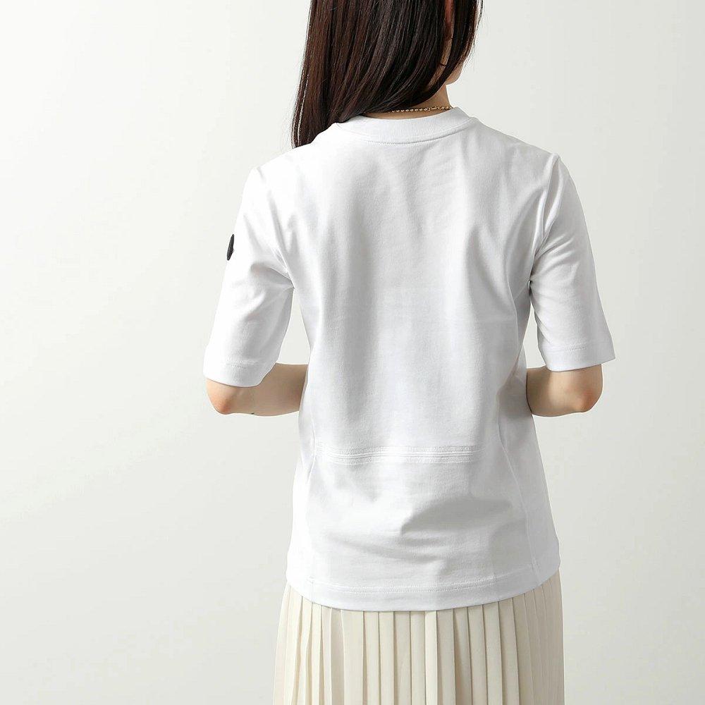 モンクレール マットブラック Tシャツ レディース 半袖 カットソー ロゴT クルーネック 8C00002 89A17