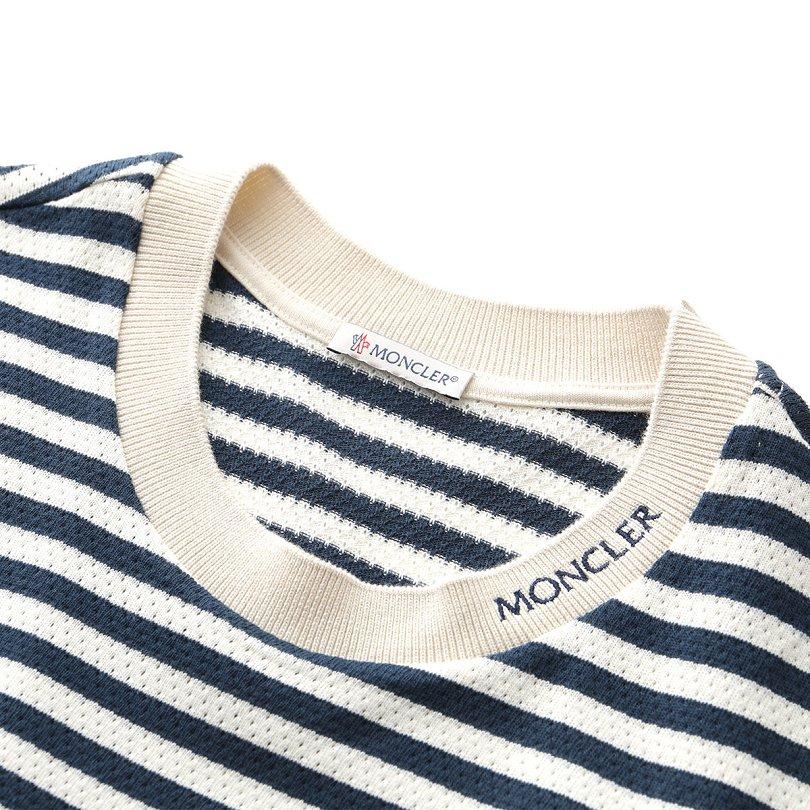モンクレール 半袖 Tシャツ マーリア マニカ コルタ レディース ボーダー クルーネック 8C00017 89AGT F07