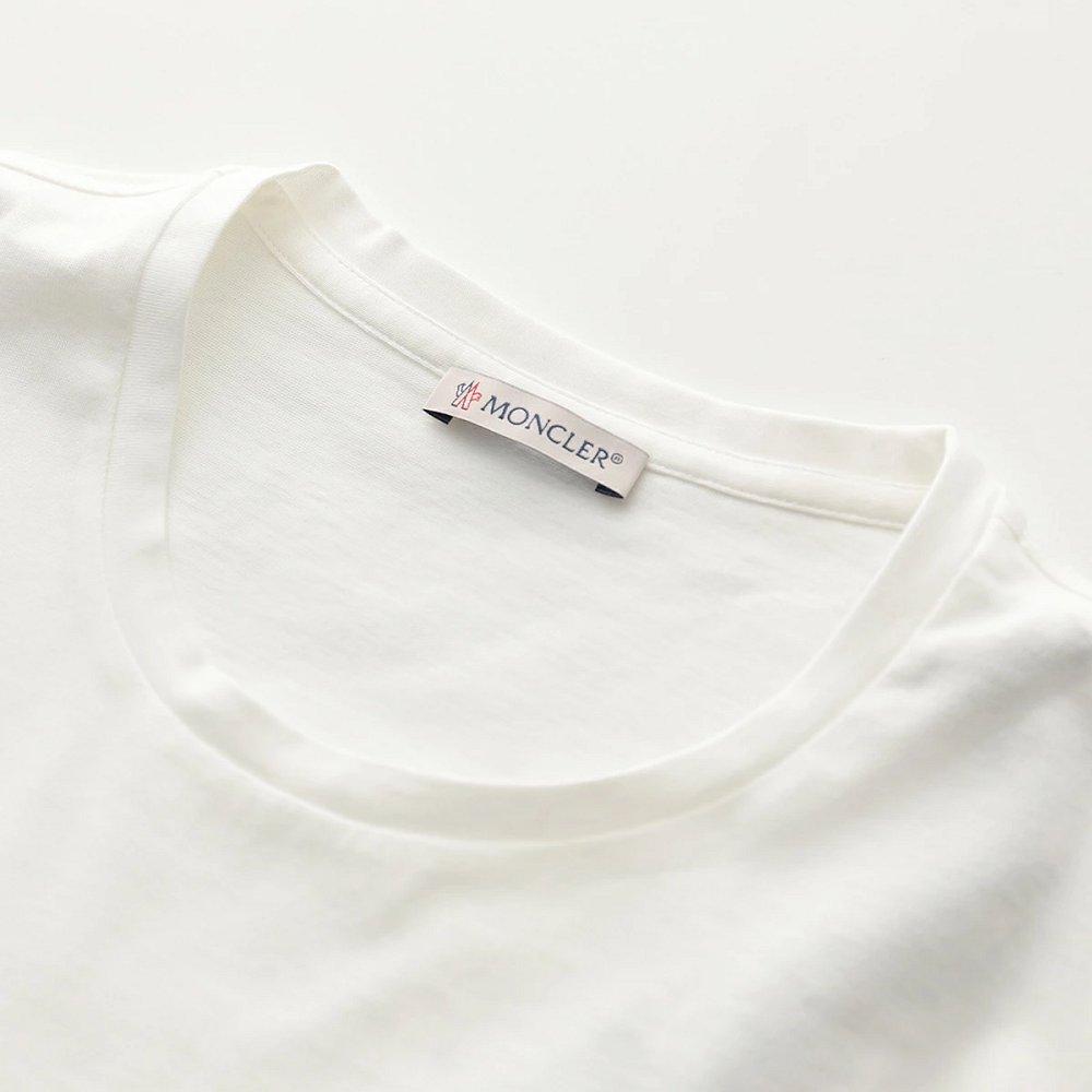 モンクレール 半袖 Tシャツ レディース ビックロゴパッチ カットソー クルーネック 8C71600 V8102