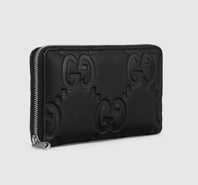  グッチ ラウンドファスナー長財布 ジャンボGG ジップウォレット ブラック 739482 AABY0 1000