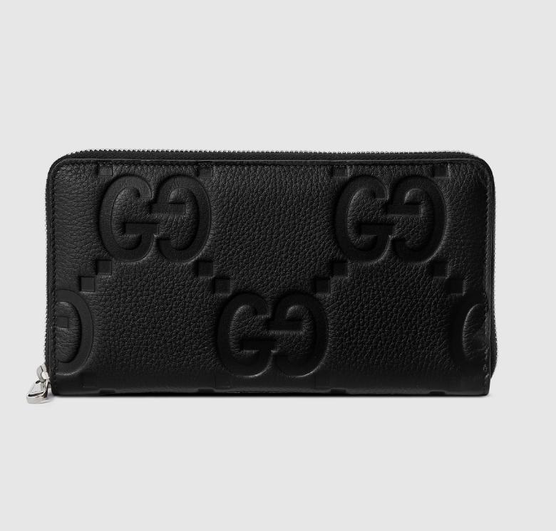  グッチ ラウンドファスナー長財布 ジャンボGG ジップウォレット ブラック 739482 AABY0 1000