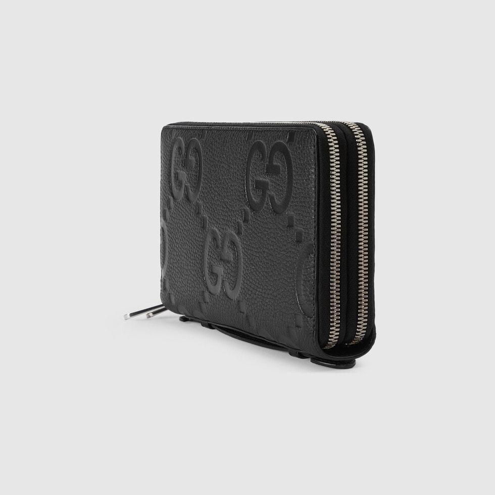  グッチ ジャンボ ドキュメント ラウンドファスナー長財布 ブラック メンズ 751760 AABY0 1000