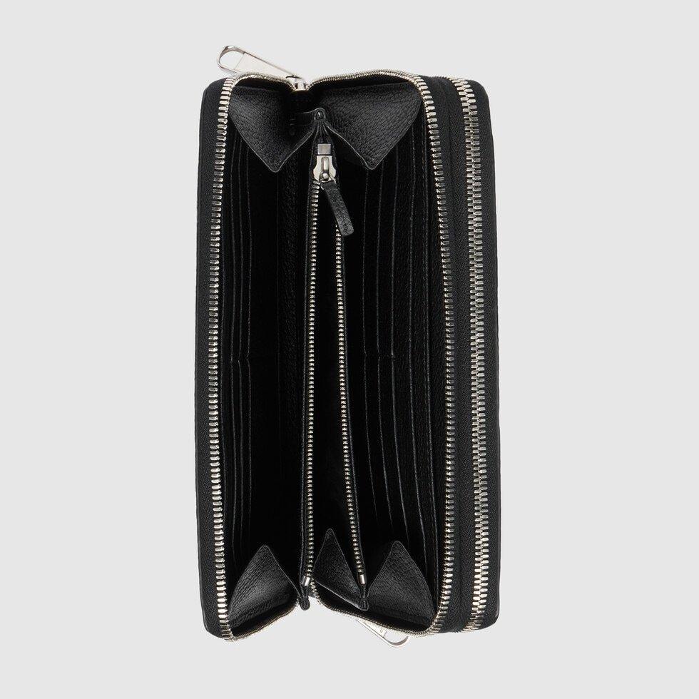  グッチ ジャンボ ドキュメント ラウンドファスナー長財布 ブラック メンズ 751760 AABY0 1000