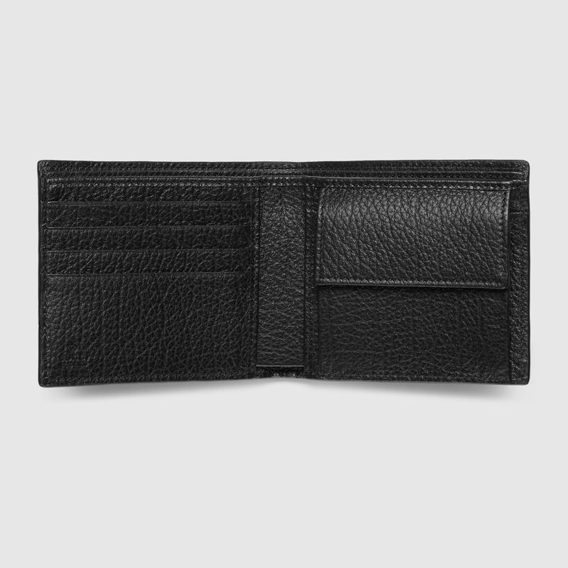  グッチ後払い メンズ ダブルG コイン 二つ折り財布 レザー 795316 AADD7 1000