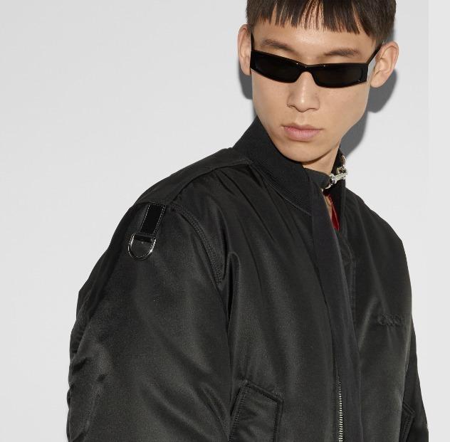 GUCCI ナイロン ツイル ボンバー ジャケット ブラック 793550 Z8BU4 1000