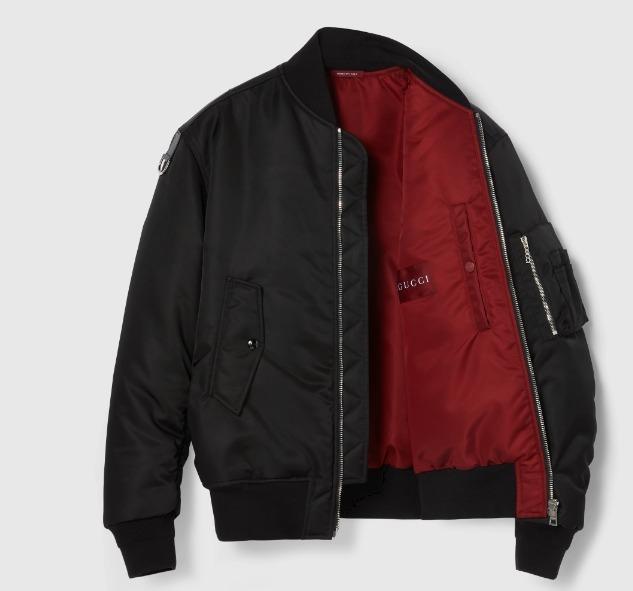 GUCCI ナイロン ツイル ボンバー ジャケット ブラック 793550 Z8BU4 1000