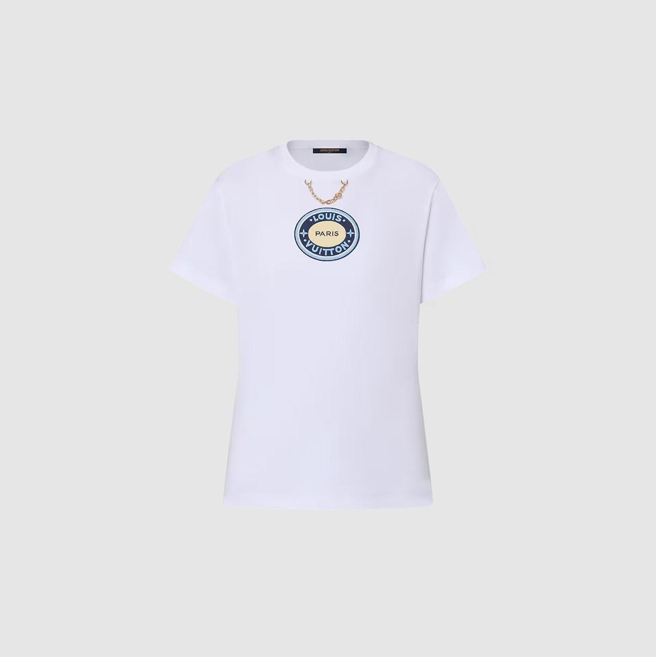 ルイヴィトン LVパッチTシャツ コットン 半袖 1AFPG0