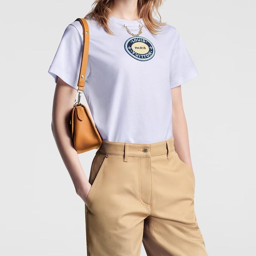 ルイヴィトン LVパッチTシャツ コットン 半袖 1AFPG0