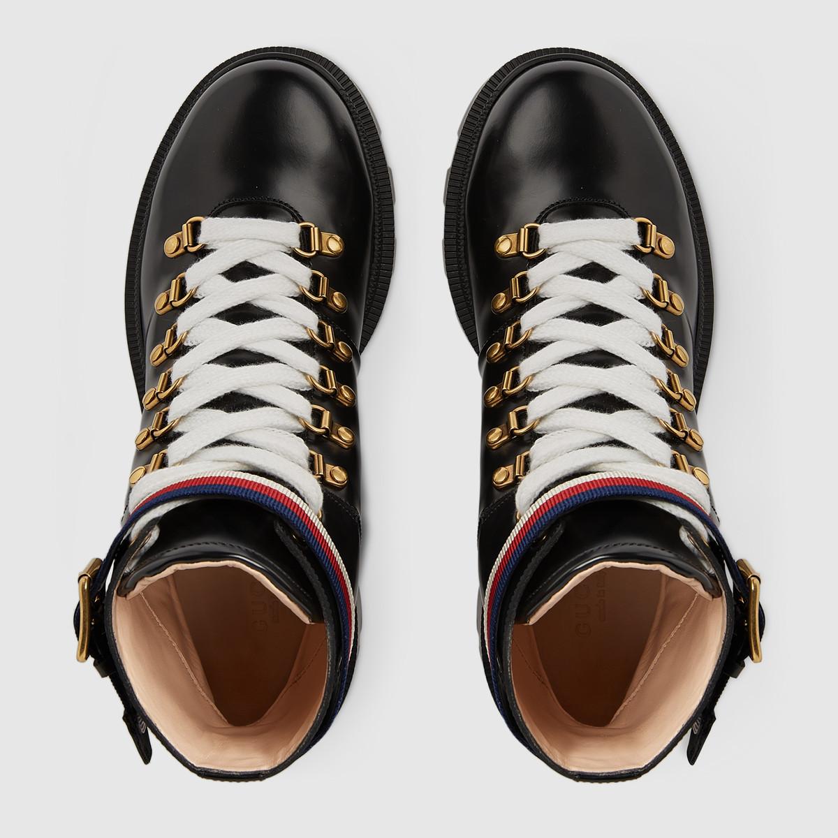 GUCCI グッチ シルヴィウェブラグソールレザーアンクルブーツ 481156 DKS30 1159