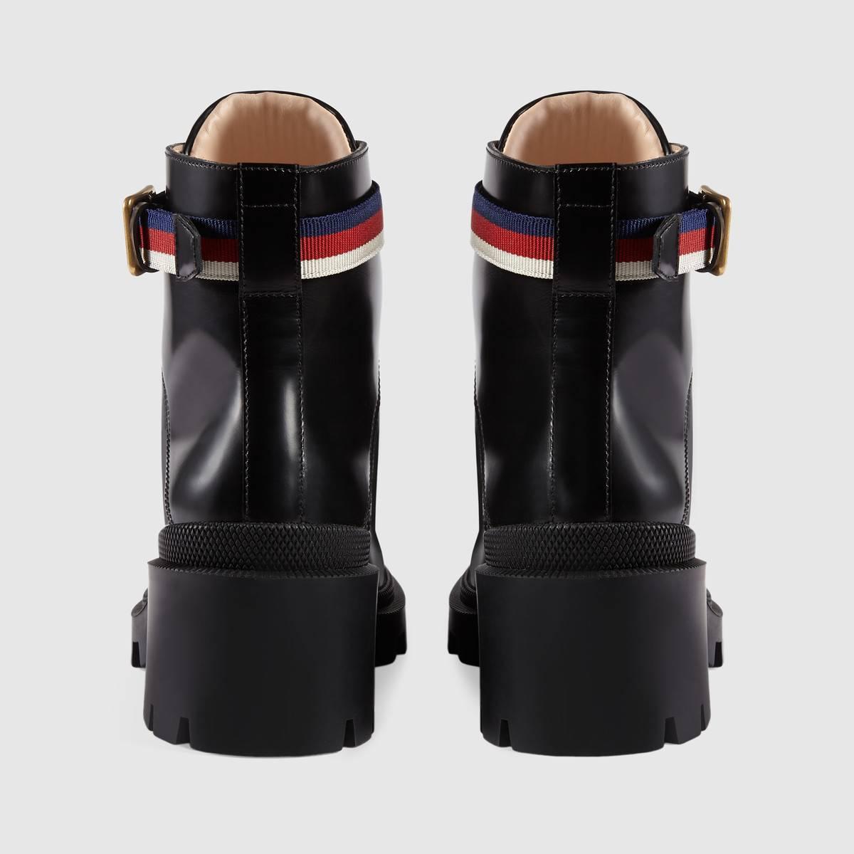 GUCCI グッチ シルヴィウェブラグソールレザーアンクルブーツ 481156 DKS30 1159