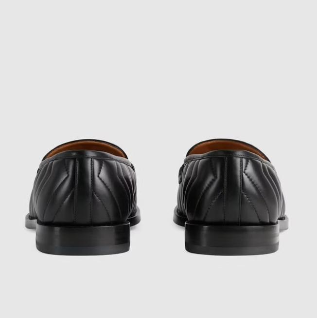GUCCI ダブルG メンズキルティングモカシン ローファー 673814 BKO60 1000