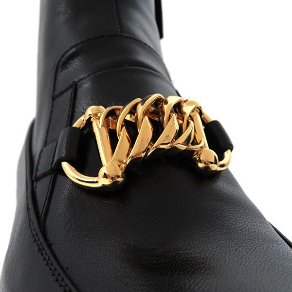 GUCCI レザー ホースビット チェーン ブーツ ショートブーツ 592519 D3V00 1000