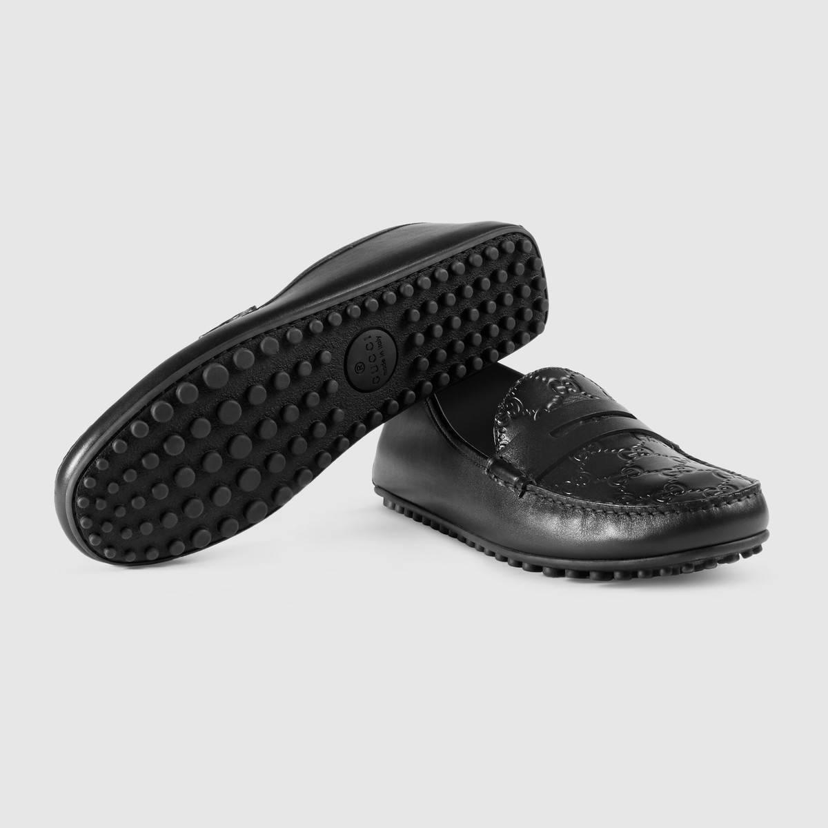 グッチ GUCCI GGシグネチャーレザー ブラック ドライビングシューズ 431063 CWD20 1000